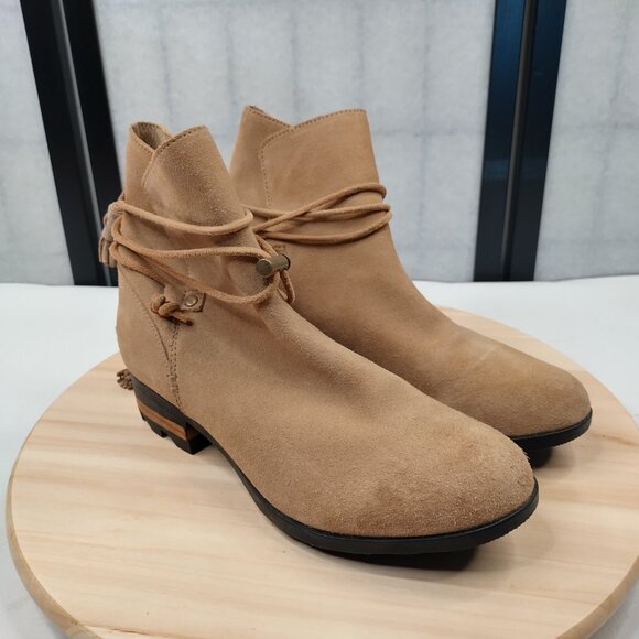 SOREL Farah Tan Booties with Flaws Women US 9 - Picture 3 of 16